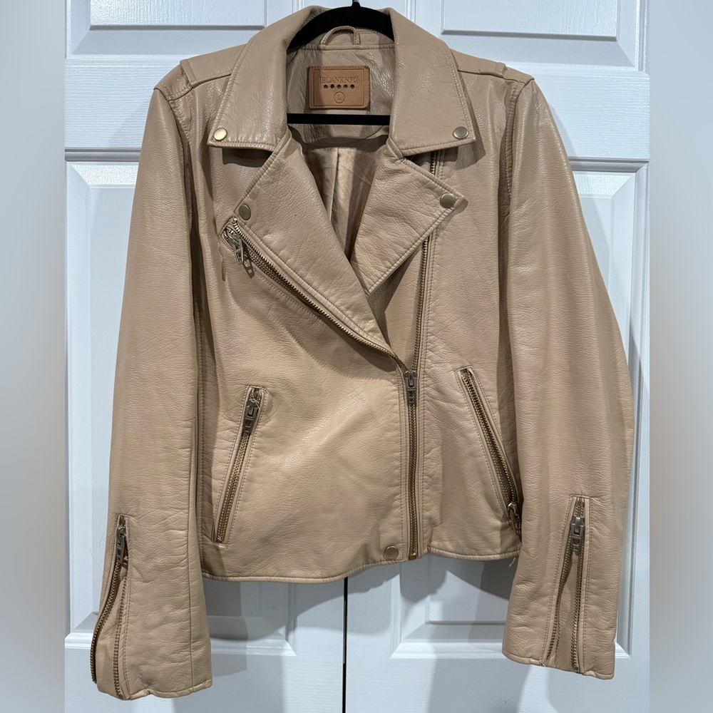 Blank NYC Beige Leather Jacket